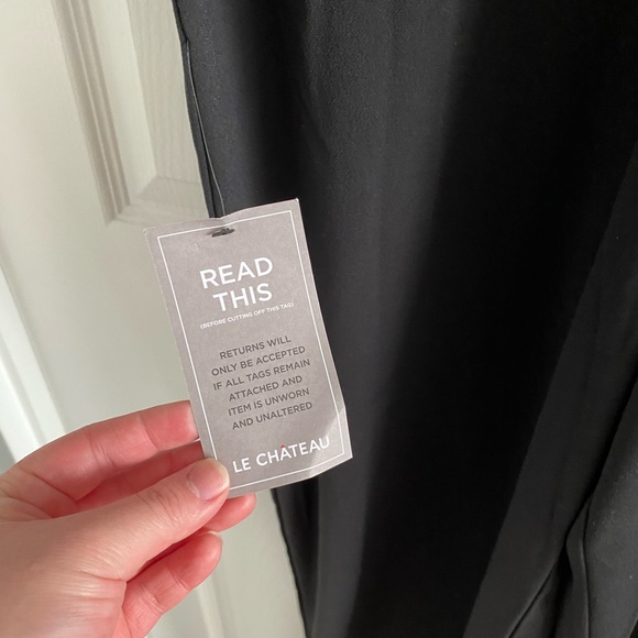 LE CHATEAU Wide Leg Bustier Jumpsuit With One-Shoulder Ruffle - Picture 7 of 14